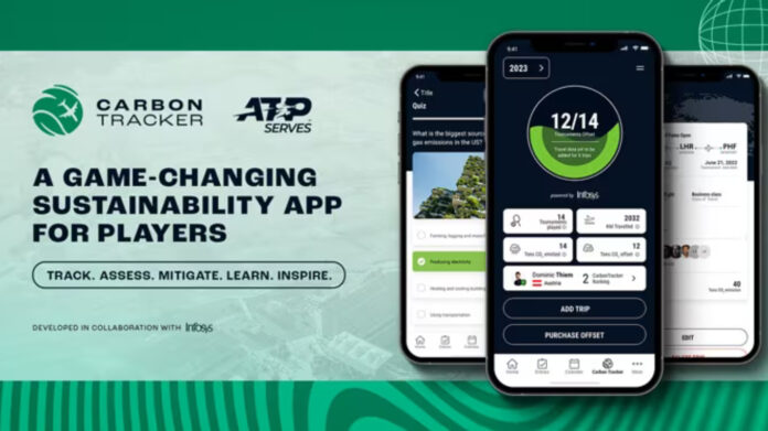 Infosys solution to enable ATP players to track and mitigate their carbon emissions from travel on Tour