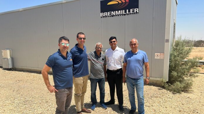 Left to Right: Tal Tutnauer, Business Development Director & Doron Brenmiller, Chief Business Officer from Brenmiller Energy; Dinesh Kumar Gupta, Abhishek Shah & Rajesh Sharma, Chief Growth Officer from Waaree