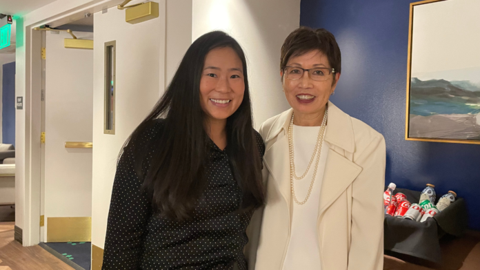 Aiko Yamakawa, Director, Corporate Counsel for California American Water and Pat Fong Kusihda, President & CEO of the CalAsian Chamber of Commerce.