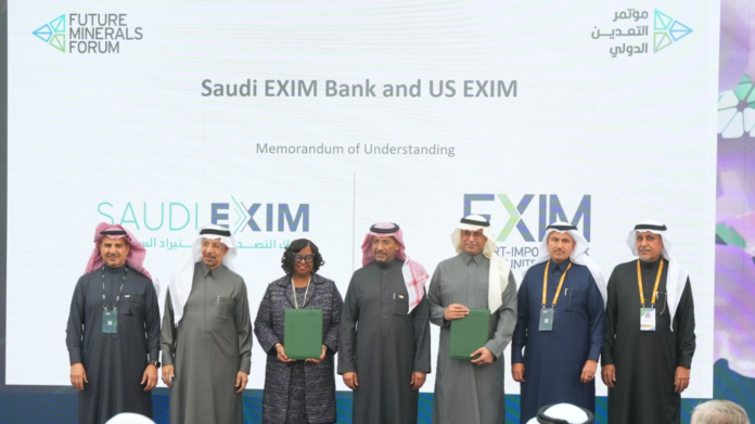 Saudi EXIM and U.S. EXIM MoU exchange during the Future Minerals Forum