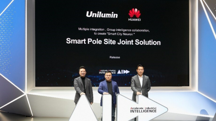 Unilumin and Huawei Jointly Unveiled the Smart Pole Site Joint Solution at MWC 2024