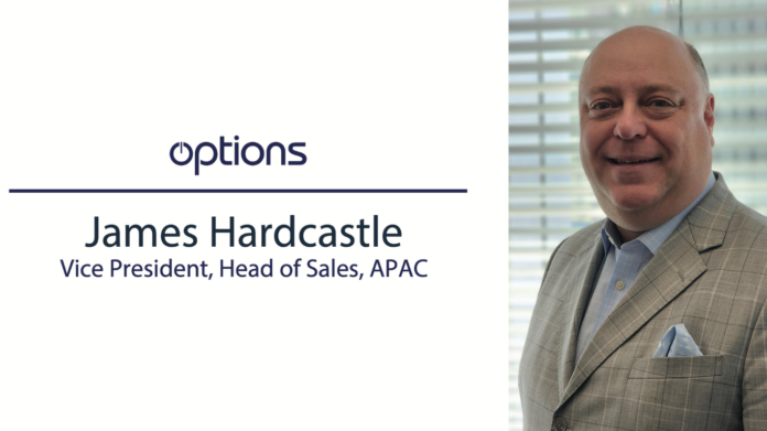 James Hardcastle as Vice President, Head of Sales, Asia Pacific (APAC) Options